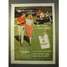 1963 Viceroy Cigarettes Ad - Got The Taste That's Right