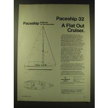 1971 Paceship 32 Sailboat Ad - A flat out cruiser