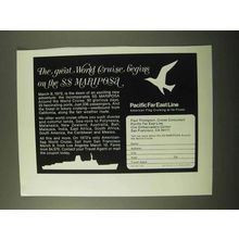 1971 Pacific Far East Line ad - SS Mariposa