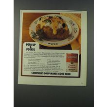 1986 Campbell's Cheddar Cheese Soup Ad - Perk up a potato