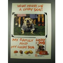 1988 Purina Lucky Dog Dog Food Ad - What Makes Me A Lucky Dog?