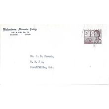Canada #EN83 Elizabeth II Centennial Postal Envelope USED 1967, Masonic Temple