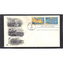 FDC Art Craft 1937-1938 18c Battles of Yorktown (Cachet-U/A) CV00755