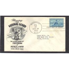 FDC Fleetwood 1017 3c National Guard (Cachet-Typed/A) CV39045