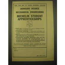 1966 Michelin Tyre Ad - For the 1967 A Level School Leaver Honours Degree