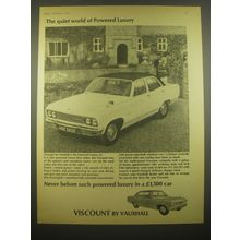 1966 Vauxhall Viscount Car Ad - The quiet world of Powered Luxury