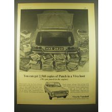 1966 Vauxhall Viva Car Ad - You can get 2,568 copies of Punch in a Viva boot
