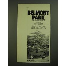 1968 Belmont Park Ad - Belmont Park Thoroughbred Racing at its best