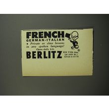 1952 Berlitz School of Languages Ad - French German-Italian