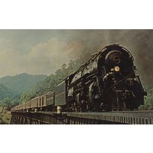 Norfolk & Western Dry Fork Branch Cedar Bluff Railway Postcard