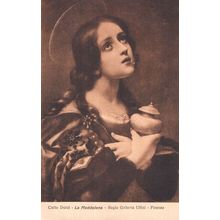 Carlo Dolci La Maddalena Antique Mint Painting Postcard