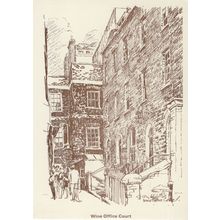 Wine Office Court London Painting Postcard