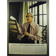 1952 Hathaway Shirts Ad - Hathaway offers English shirtings ready-made