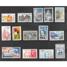 FRANCE SELECTION VIEWS FLOWERS HISTORY PERSONALITIES HEROES STAMPS USED x14