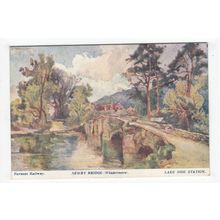 Newby Bridge Furness Railway Art Postcard Cumbria