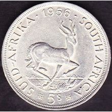 1956 South Africa 1 Crown Silver Coin