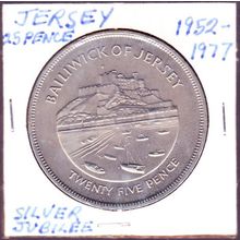 1977 Jersey 25 Pence Coin Jubilee