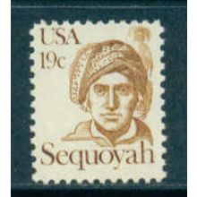 1859 19c Sequoyah Fine MNH Dry Gum MA0812