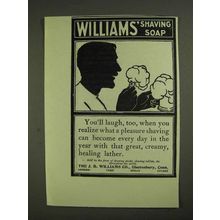 1903 Williams' Shaving Soap Ad - You'll Laugh, Too