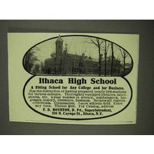 1908 Ithaca High School Ad - A Fitting School