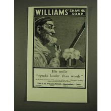 1903 Williams' Shaving Soap Ad - Smile Speaks Louder