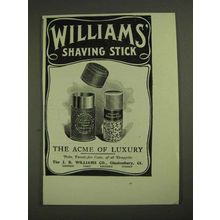 1903 Williams' Shaving Stick Ad - Acme of Luxury