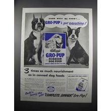 1951 Kellogg's Gro-Pup Ribbon Dog Food Ad