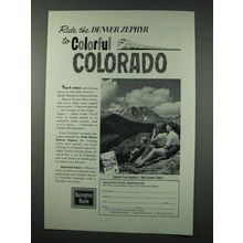 1961 Burlington Route Railroad Ad - Colorful Colorado