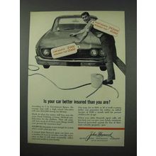 1961 John Hancock Insurance Ad - Car Better Insured