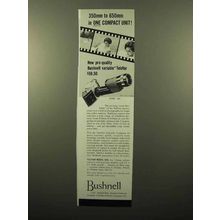 1961 Bushnell Model 346 TeleVar Lens Ad - Compact