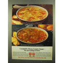 1965 Campbell's Noodles & Ground Beef Soup Ad