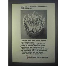1966 Mobil Oil Ad - Shorten Our Name on Anniversary