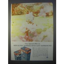 1966 Kotex Napkins Ad - Soft Impressions