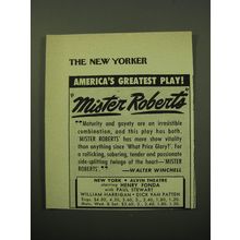 1950 Mister Roberts Play Ad - America's Greatest Play!