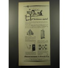 1950 Abercrombie & Fitch Ad - Liberty Silk Scarves; Vertical 5-Gun Rack