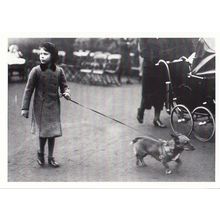 Princess Elizabeth Hyde Park Walking Her Dog Postcard