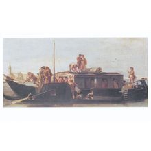 Thomas Patch Venetian Postal Royal Mail Letter Boat Ship Old Painting Postcard