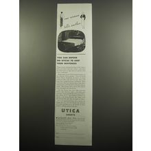 1933 Utica Sheets Ad - One woman tells another