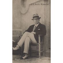 Benito Mussolini Old Italy Italian Political Dictator RPC Postcard