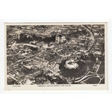 Tamworth Castle from the Air Postcard RP Staffordshire Aerofilms Aerial View