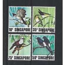 Singapore.Singing Birds set of 4.Fine Used.Jun25
