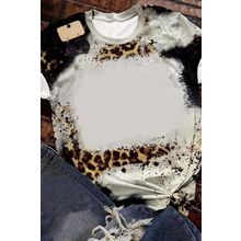 Bleached Leopard Short Sleeve Top