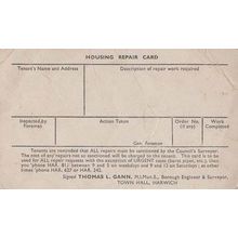 Harwich Housing Repair Benefit Foremam House Damage Essex Old Town Hall Postcard