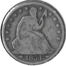 1854-O US Silver Seated Liberty Half Dollar VG