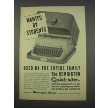 1955 Remington Quiet-riter Typewriter Ad - Students