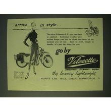 1955 Velocette L.E. Motorcycle Ad - arrive in style