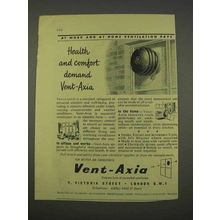 1955 Vent-Axia Ventilation Ad - Health and Comfort
