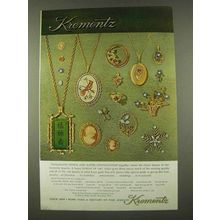 1973 Krementz Jewelry Ad - Cameos, Pendants