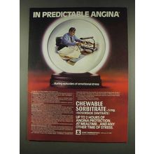 1977 Stuart Chewable Sorbitrate Ad - Predictable Angina