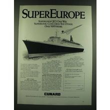 1986 Cunard QE2 Cruise Ad - SuperEurope